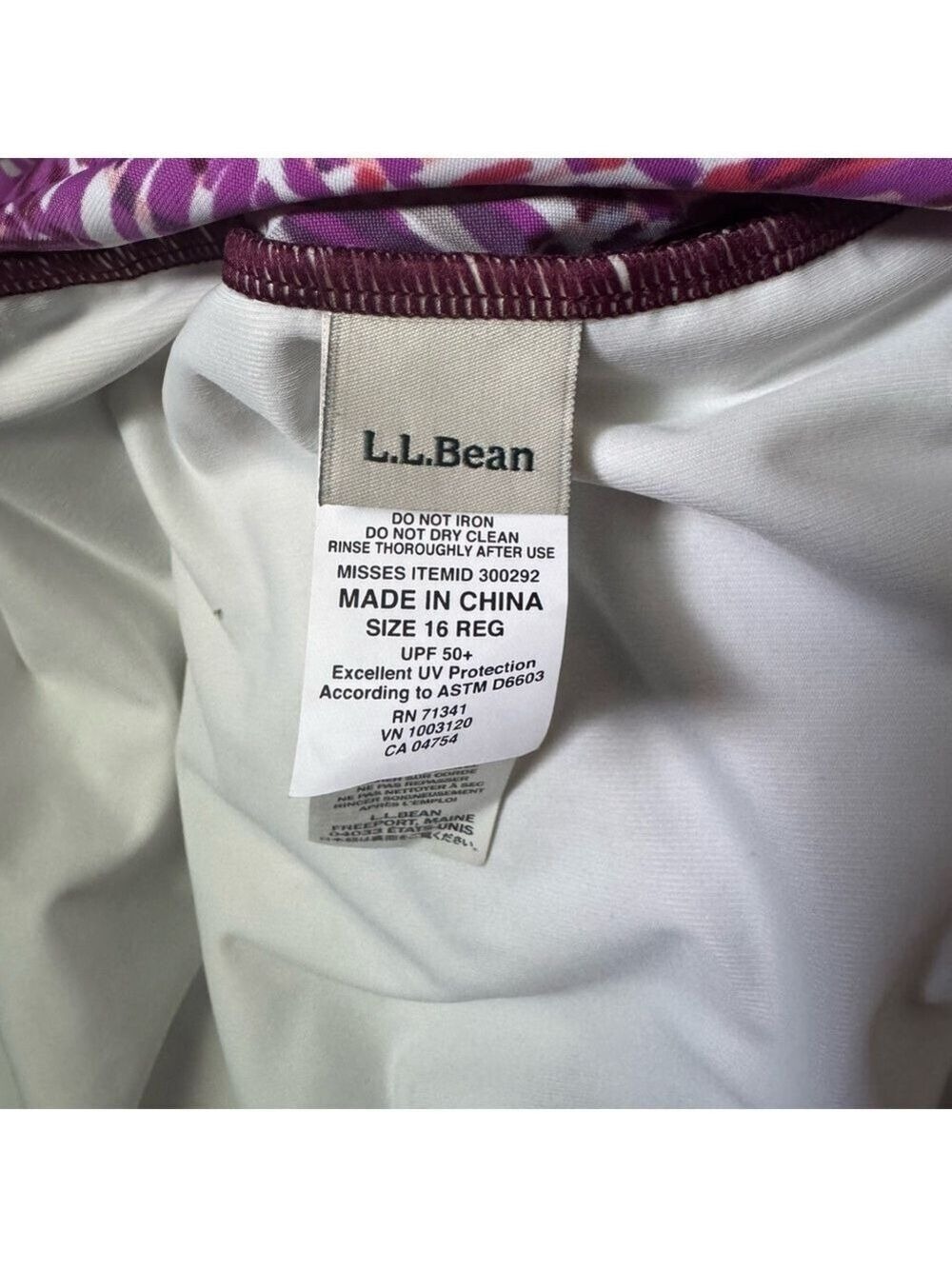 L.L. Bean Shaping Swimwear Tankini Top Print size 16 - Picture 9 of 11